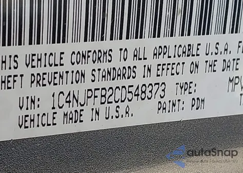 2012 Jeep Patriot Latitude from USA, damaged, VIN 1C4NJPFB2CD548373